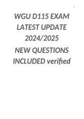WGU D115 Unit 5 Exam Questions & Answers&colon; Verified Solutions 2026&ndash;2027