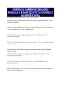 PORTAGE PATHOPHYSIOLOGY MODULE 4 EXAM 2026 WITH CORRECT ANSWERS 100&percnt;