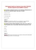 C784 Applied Healthcare Statistics Exam WGU UPDATED&NewLine;ACTUAL Questions and CORRECT Answers
