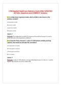 C784 Applied Healthcare Statistics Exam WGU UPDATED&NewLine;ACTUAL Questions and CORRECT Answers