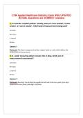 C784 Applied Healthcare Statistics Exam WGU UPDATED&NewLine;ACTUAL Questions and CORRECT Answers