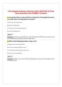 C784 Applied Healthcare Statistics WGU UPDATED ACTUAL&NewLine;Exam Questions and CORRECT Answers