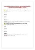 C784 Applied Healthcare Statistics WGU UPDATED ACTUAL&NewLine;Exam Questions and CORRECT Answers