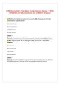 C785 Biochemistry Final Exam Comprehensive Review &sol; &quest; WGU&NewLine;UPDATED ACTUAL Questions and CORRECT Answers