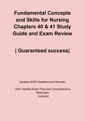Fundamental Concepts and Skills for Nursing Chapters 40 & 41 Study Guide and Exam Review