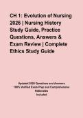 CH 1&colon; Evolution of Nursing 2026 &vert; Nursing History Study Guide&comma; Practice Questions&comma; Answers & Exam Review