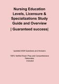 Nursing Education Levels&comma; Licensure & Specializations Study Guide and Overview