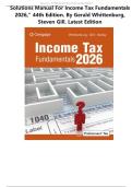 Solutions Manual For Income Tax Fundamentals 2026&comma;" 44th Edition&period; By Gerald Whittenburg&comma; Steven Gill&period; Latest Edition