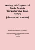 Nursing 101 Chapters 1-8 Study Guide & Comprehensive Exam Review