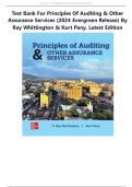 Solution Manual For Principles of Auditing & Other Assurance Services &lpar;2024 Evergreen Release&rpar; by Ray Whittington & Kurt Pany&period; Latest Edition