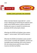 ALARMS Exam &mdash; Exam Questions and Answers