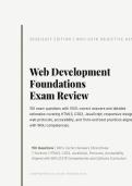 WGU D276 WEB DEVELOPMENT OA EXAM 2026&sol;2027 &vert; C276 Objective Assessment Verified Q&A &vert; Complete Exam Review &vert; Pass Guaranteed - A&plus; Graded&NewLine;&NewLine;