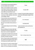 Apha - Immunizations Final Assessment Test with Answers Rated A 2026&vert;2027