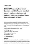 WGU D220 OA ACTUAL EXAM FULL 500 Q&A LATEST VERSION 2026&sol;2027 Frequently Most Tested Questions and 100&percnt; Accurate From Past papers &vert; Graded A&plus; &comma; Reviewed and Updated &vert; 100&percnt; Guarantee Pass &vert; Latest Exam and Newest Version&excl;&excl;&excl;