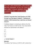 WGU D427 DATA MANAGEMENT APPLICATIONS OA AND PRE ASSESSMENT ACTUAL 2026&sol;2027 TEST QUESTIONS AND CORRECT DETAILED ANSWERS VERSION &vert;GUARANTEED PASS A&plus; WITH REVISDED RATIONALES 2026&sol;2027 Frequently Most Tested Questions and 100&percnt; Accurate From Past papers &vert; G