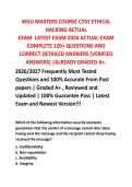 WGU C701 ETHICAL HACKING ACTUAL EXAM LATEST EXAM 2026&sol;2027 ACTUAL EXAM COMPLETE 120&plus; QUESTIONS AND CORRECT DETAILED ANSWERS &lpar;VERIFIED ANSWERS&rpar; &vert;ALREADY GRADED A&plus;&period;
