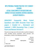 WITS PERSONAL TRAINER PRACTICE TEST 2 NEWEST VERSION 2026&sol;2027  ACTUAL EXAM COMPLETE 100 QUESTIONS AND ORRECT DETAILED ANSWERS &lpar;VERIFIED ANSWERS&rpar; &vert;ALREADY GRADED A&plus;