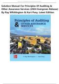 Solution Manual For Principles of Auditing & Other Assurance Services &lpar;2024 Evergreen Release&rpar; by Ray Whittington & Kurt Pany&period; Latest Edition