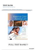 Maternal Child Nursing Care &ndash; 7th Edition &ndash; Perry&comma; Hockenberry&comma; Cashion et al&period; &vert; Complete Test Bank &vert; Chapters 1&ndash;50