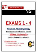 Pass NSG 530 Exams 1&ndash;4 &ndash; Wilkes Advanced Pathophysiology &lpar;2026&rpar; Actual Questions&comma; Verified Answers with Study Guide &vert; Take & Pass