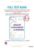 Health Assessment in Nursing &ndash; 7th Edition &ndash; Janet R&period; Weber & Jane H&period; Kelley &vert; Complete Test Bank &vert; Chapters 1&ndash;34