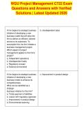 WGU Project Management C722 Exam&NewLine;Questions and Answers with Verified&NewLine;Solutions &vert; Latest Updated 2026
