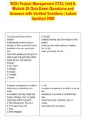 WGU Project Management C722&comma; Unit 6&comma;&NewLine;Module 20 Quiz Exam Questions and&NewLine;Answers with Verified Solutions &vert; Latest&NewLine;Updated 2026
