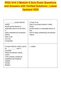 WGU Unit 3 Module 9 Quiz Exam Questions&NewLine;and Answers with Verified Solutions &vert; Latest&NewLine;Updated 2026
