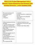 WGU C722 Project Management Unit 2&comma;&NewLine;Module 5 Exam Questions and Answers with&NewLine;Verified Solutions &vert; Latest Updated 2026