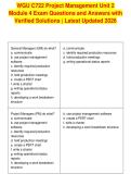 WGU C722 Project Management Unit 2&NewLine;Module 4 Exam Questions and Answers with&NewLine;Verified Solutions &vert; Latest Updated 2026