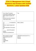 C724 I&period;S&period; Management Unit 3 Exam&NewLine;Questions and Answers with Verified&NewLine;Solutions &vert; Latest Updated 2026