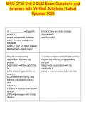 WGU C722 Unit 2 QUIZ Exam Questions and&NewLine;Answers with Verified Solutions &vert; Latest&NewLine;Updated 2026