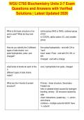 WGU C785 Biochemistry Units 2-7 Exam&NewLine;Questions and Answers with Verified&NewLine;Solutions &vert; Latest Updated 2026