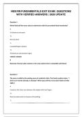 HESI RN FUNDAMENTALS EXIT EXAM &vert; QUESTIONS WITH VERIFIED ANSWERS &vert; 2026 UPDATE