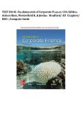 TEST BANK- Fundamentals of Corporate Finance 13th Edition Author&colon;Ross&comma; Westerfield R&comma; & Jordan Bradford&sol; All Chapters&sol; ISBN-&sol;Complete Guide