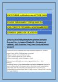 ANCC PMHNP certification exam ACTUAL EXAM NEWEST 2026 COMPLETE 350 QUESTIONS AND CORRECT DETAILED ANSWERS &lpar;VERIFIEDANSWERS&rpar; &vert;ALREADY GRADED A&plus;