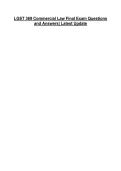 LGST 369 Commercial Law Final Exam Questions and Answers&vert; Latest Update