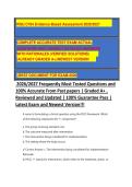 WGU C784 Evidence-Based Assessment 2026&sol;2027&NewLine;COMPLETE ACCURATE TEST EXAM ACTUAL&NewLine;QUESTIONS AND CORRECT DETAILED ANSWERS&NewLine;WITH RATIONALES &lpar;VERIFIED SOLUTIONS&rpar;&NewLine;&vert;ALREADY GRADED A&plus;&vert;&vert;NEWEST VERSION&NewLine;&vert;BEST DOCUMENT FOR EXAM-2026&NewLine;2026&sol;2027 Frequently Most Tes