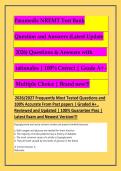 Paramedic NREMT Test Bank&NewLine;Question and Answers &lpar;Latest Update&NewLine;2026&rpar; Questions & Answers with&NewLine;rationales &vert; 100&percnt; Correct &vert; Grade A&plus; -&NewLine;Multiple Choice &vert; Brand new&excl;&excl;&excl;&NewLine;2026&sol;2027 Frequently Most Tested Questions and&NewLine;100&percnt; Accurate From Past papers &vert; Graded