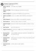 CC Exam Study Guide &sol; Score 100&percnt; &sol; 2025 Update &sol; Certified in Cybersecurity &lpar;ISC2&rpar; Practice Test Bank&NewLine;&NewLine;