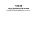 NURS 306 Expanding Family and Community Nursing &lpar;OB&rpar;&NewLine;Questions and Answers&vert;Latest Update&vert; West Coast University&NewLine;