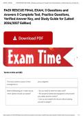 PADI RESCUE FINAL EXAM&comma; &vert;&vert; Questions and Answers &vert;&vert; Complete Test&comma; Practice Questions&comma; Verified Answer Key&comma; and Study Guide for &lpar;Latest 2026&sol;2027 Edition&rpar;&NewLine;