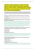 ARIZONA B GENERAL RESIDENTIAL CONTRACTOR EXAM &NewLine;COMPLETE EXAM QUESTIONS AND VERIFIED ANSWERS &vert; &NewLine;2026&ndash;2027 LATEST UPDATE &vert; GUARANTEED PASS &vert; DETAILED &NewLine;RATIONALES &vert; FULL STUDY GUIDE &vert; EXAM PREP &vert; PRACTICE &NewLine;TEST &vert; CERTIFICATION PREPARATION 