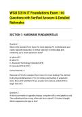 WGU D316 IT Foundations Exam 100&NewLine;Questions with Verified Answers & Detailed&NewLine;Rationales&NewLine;SECTION 1&colon; HARDWARE FUNDAMENTALS&NewLine;Question 1&NewLine;What is the standard form factor for most desktop PC motherboards and&NewLine;cases&comma; typically m