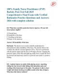 100&percnt; Family Nurse Practitioner &lpar;FNP&rpar; Barkley Post-Test Fall 2025 Comprehensive Final Exam with Verified  Rationales Practice Questions and Answers  2026 with complete solutio