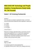WGU D435 HR Technology and People&NewLine;Analytics Comprehensive Study Guide&NewLine;V4 &vert; OA Focused&NewLine;Module 1&colon; HR Technology Fundamentals