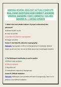 NBCRNA REVIEW 2026&sol;2027 ACTUAL COMPLETE REAL EXAM QUESTIONS AND CORRECT ANSWERS VERIFIED ANSWERS &lpar;100&percnt; CORRECTLY SOLVED&rpar; GRADED A&plus; &sol; LATEST UPDATE