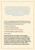 CSC &lpar;CARDIAC SURGERY CERTIFICATION&rpar; ACTUAL EXAM 2026&sol;2027 TEST BANK PRACTICE QUESTIONS AND STUDY GUIDE COMPLETE ACCURATE EXAM APPROVED QUESTIONS WITH WELL ELABORATED ANSWERS AND DETAILED RATIONALES &lpar;RELIABLE SOLUTIONS&rpar; CURRENTLY UPDATED VERSION 2026 EDITI