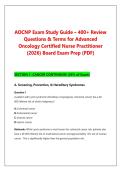 AOCNP Exam Study Guide &ndash; 400&plus; Review &NewLine;Questions & Terms for Advanced &NewLine;Oncology Certified Nurse Practitioner &NewLine;&lpar;2026&rpar; Board Exam Prep &lpar;PDF&rpar;