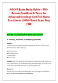 AOCNP Exam Study Guide &ndash; 300&plus; &NewLine;Review Questions & Terms for &NewLine;Advanced Oncology Certified Nurse &NewLine;Practitioner &lpar;2026&rpar; Board Exam Prep &NewLine;&lpar;PDF&rpar;